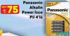 PANASONİC ALKALİN POWER İNCE PİL 4'LÜ